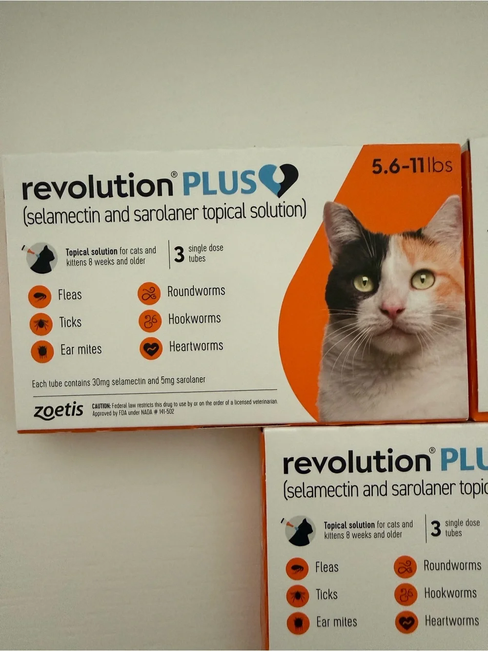 Revolution Plus Topical Solution for Cats (5.6–11 lbs) 8 doses